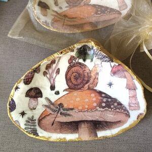 Decoupage & Painted Seashell Trinket Dish